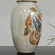 Beau vase peint main oiseau et feuilles H.Béquet numéroté 556