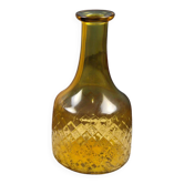 Carafe vintage en verre ambré à décor losangé – Soliflore rétro