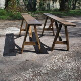 Pair of vintage bench