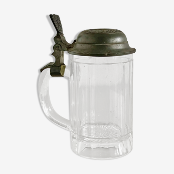 Old glass beer mug