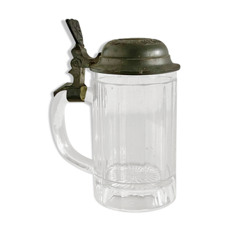 Old glass beer mug