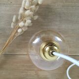 Amber tulip globe lamp