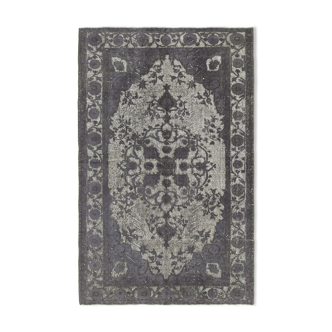 Handmade contemporary oriental 1970s 172 cm x 268 cm grey rug