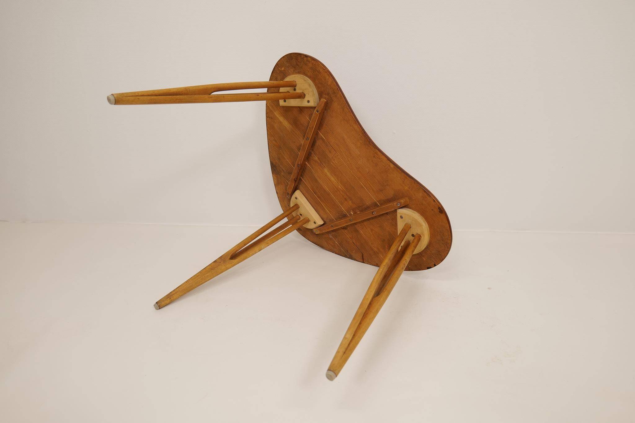 Table basse unique de style suédois moderne par Bo Fjaestad, Suède, années 1950