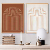 Pair of giclee prints, abstract wall art set of two, 50x70cm
