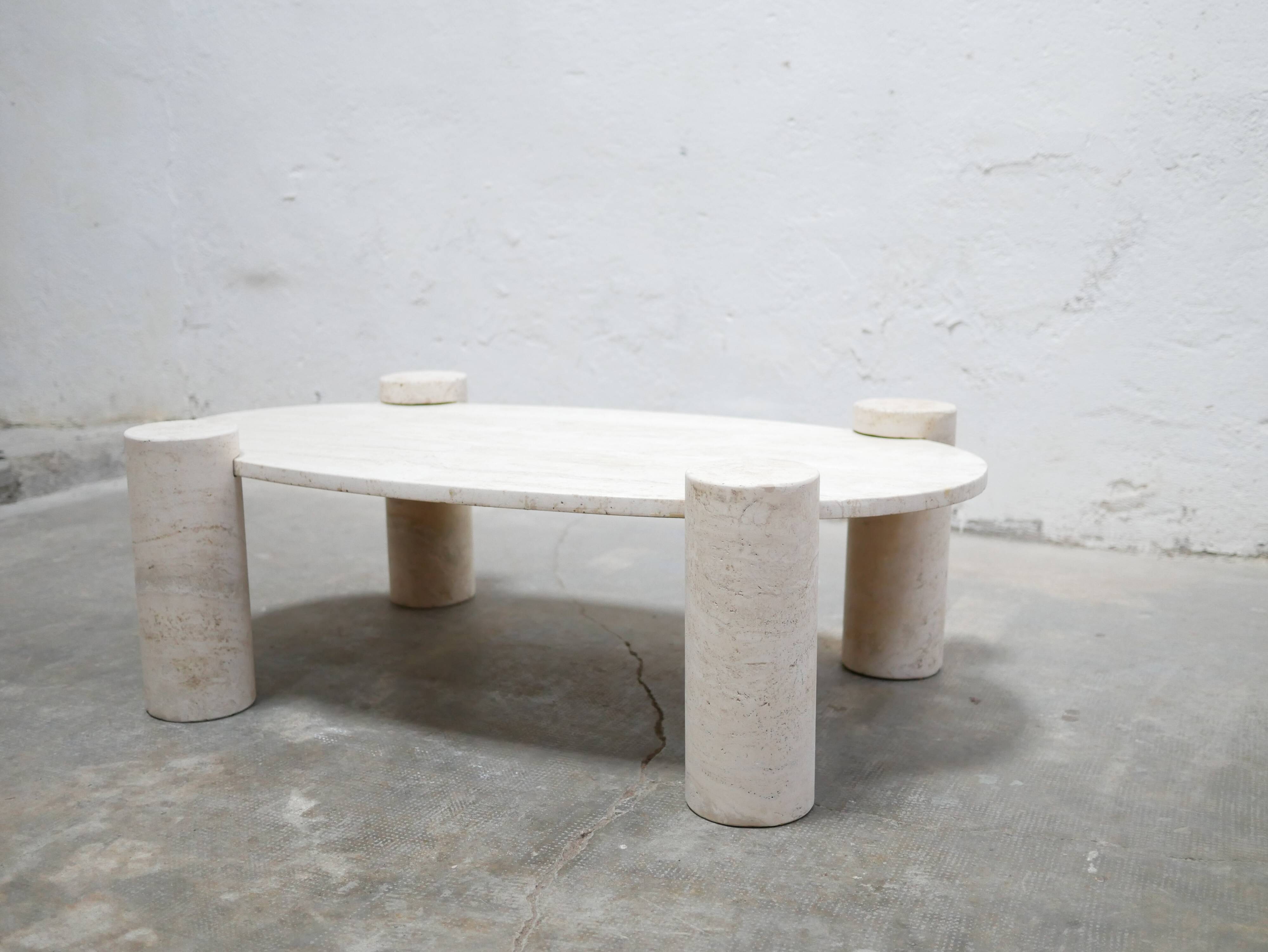 Vintage travertine coffee table