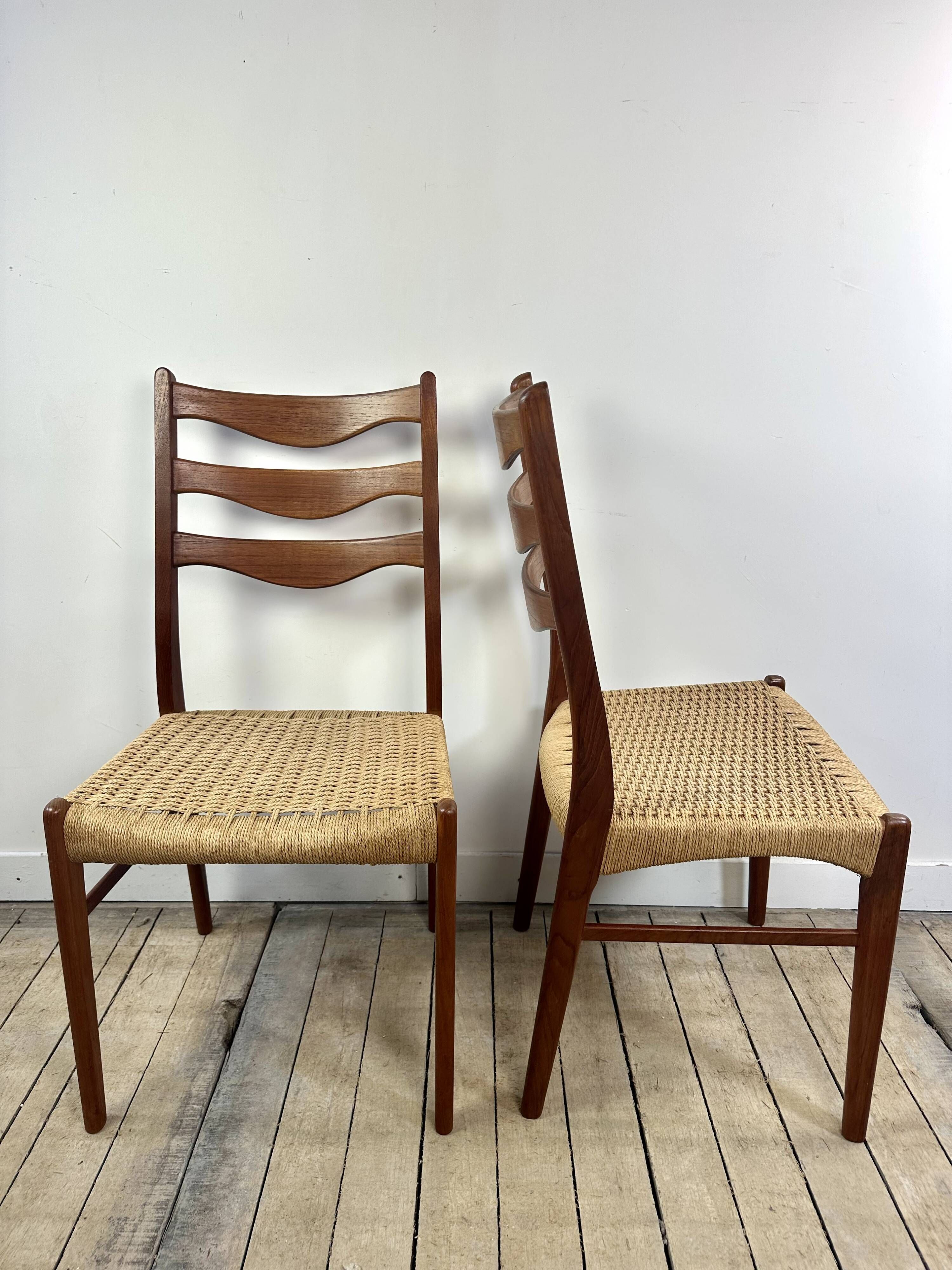 Danish vintage chairs (set of 8) by Arne Wahl Iversen 1960s