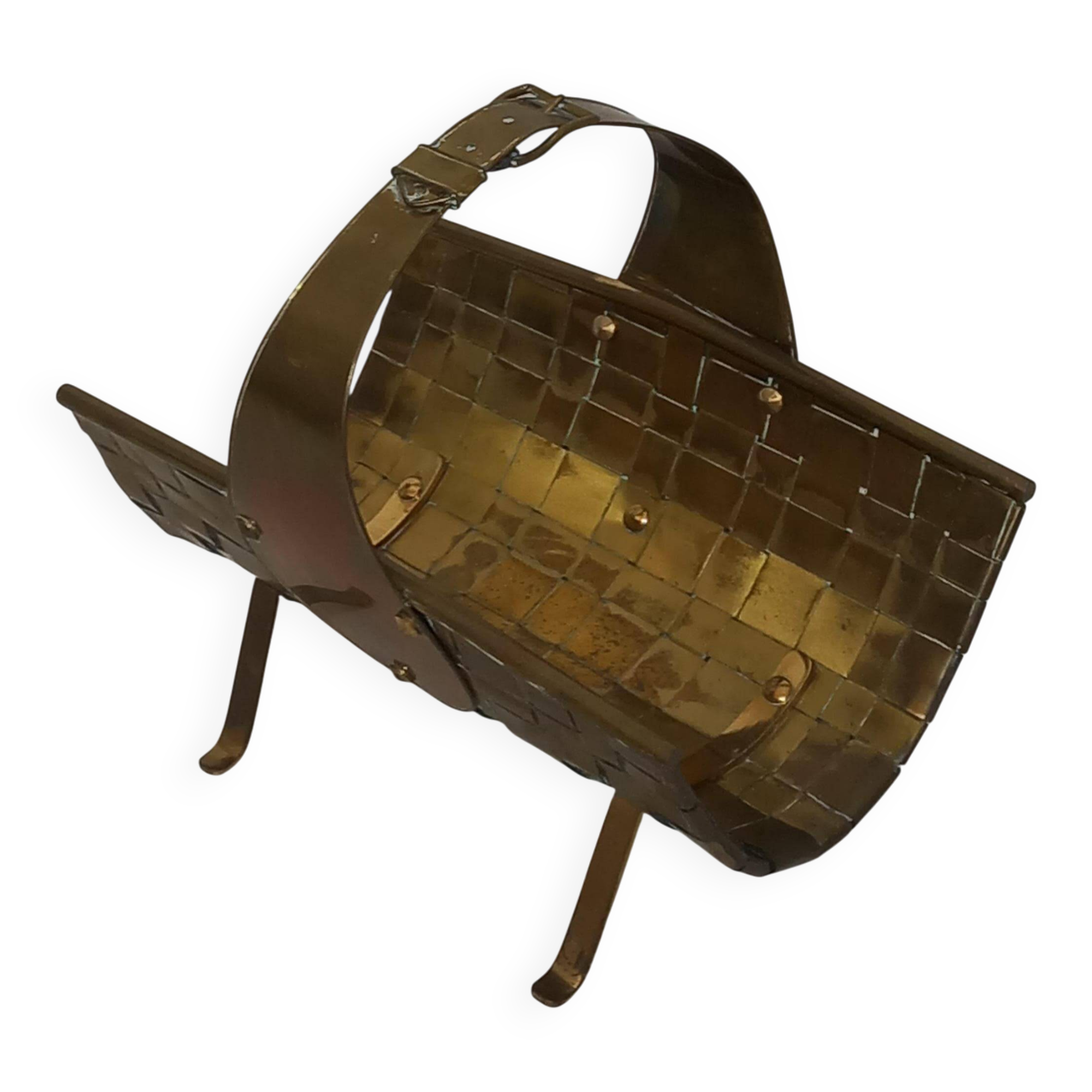 Brass Magazine Rack, 40s