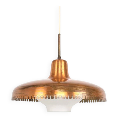 Suspension en cuivre et en verre par Jørn Utzon, années 1940