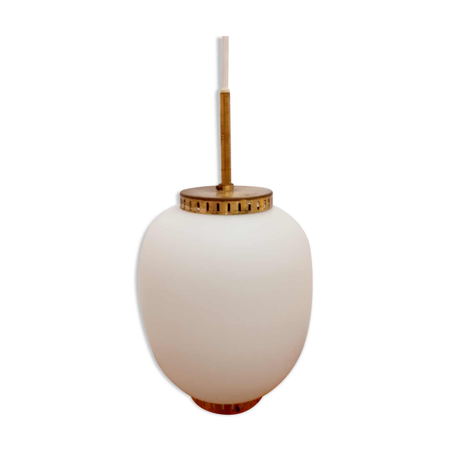 Hanging lamp opaline Bent Karbly, edition Lyta