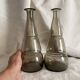 Pair of antique smoked glass vases carafes