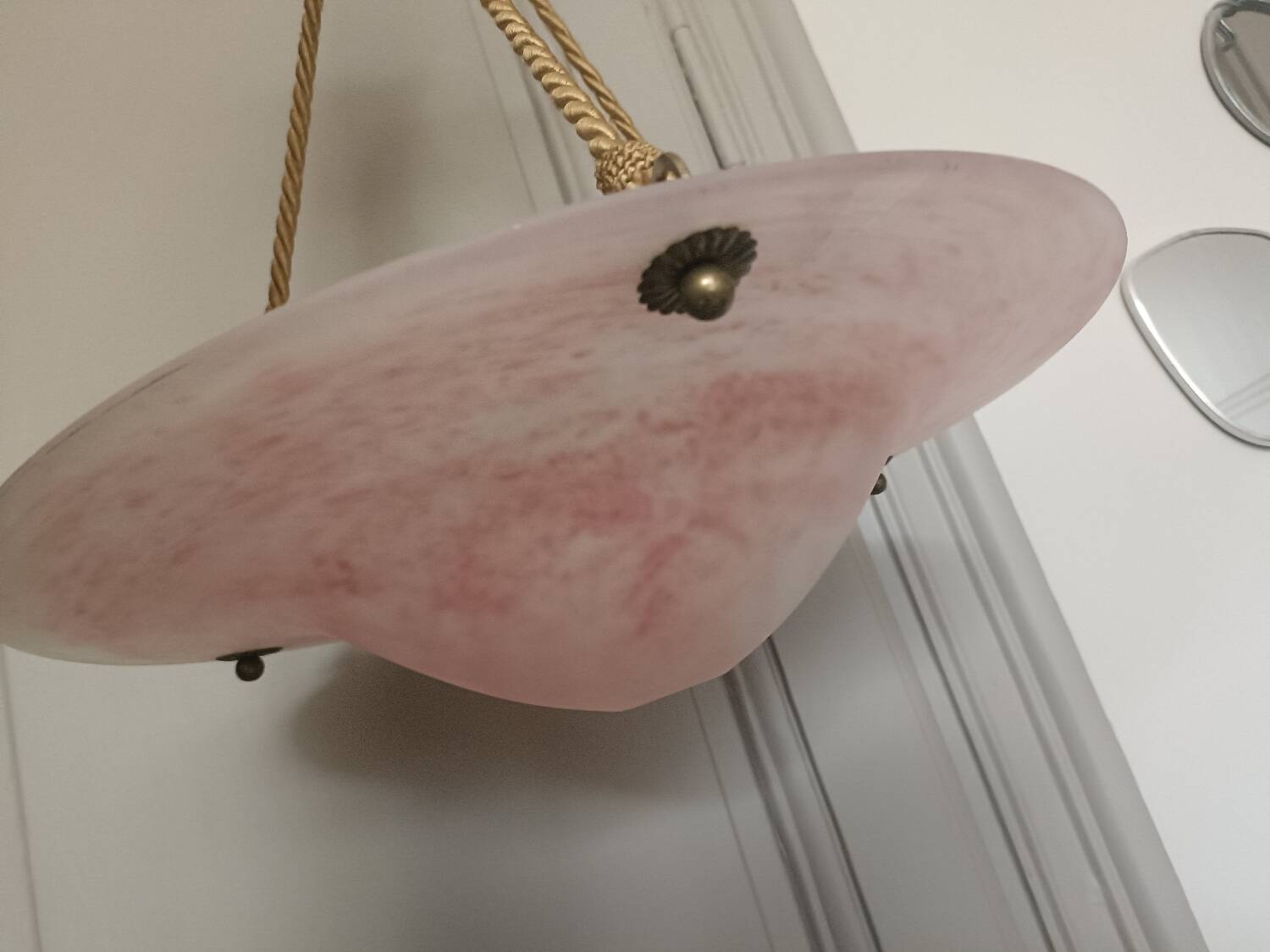 Art Deco glass paste chandelier