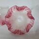 Set of three frosted blown glass tulip lampshades, Art Nouveau
