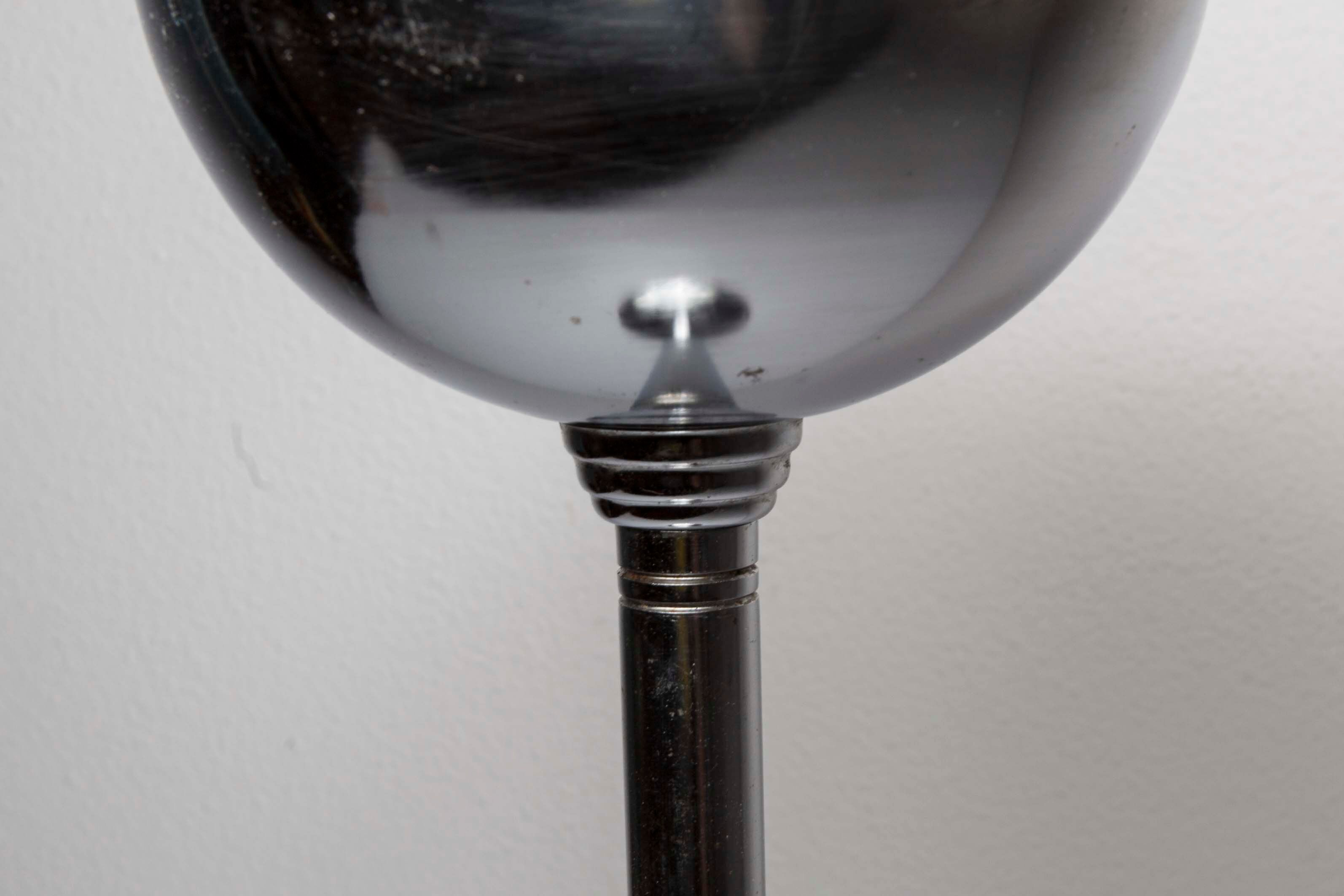 Ashtray on foot art deco chrome