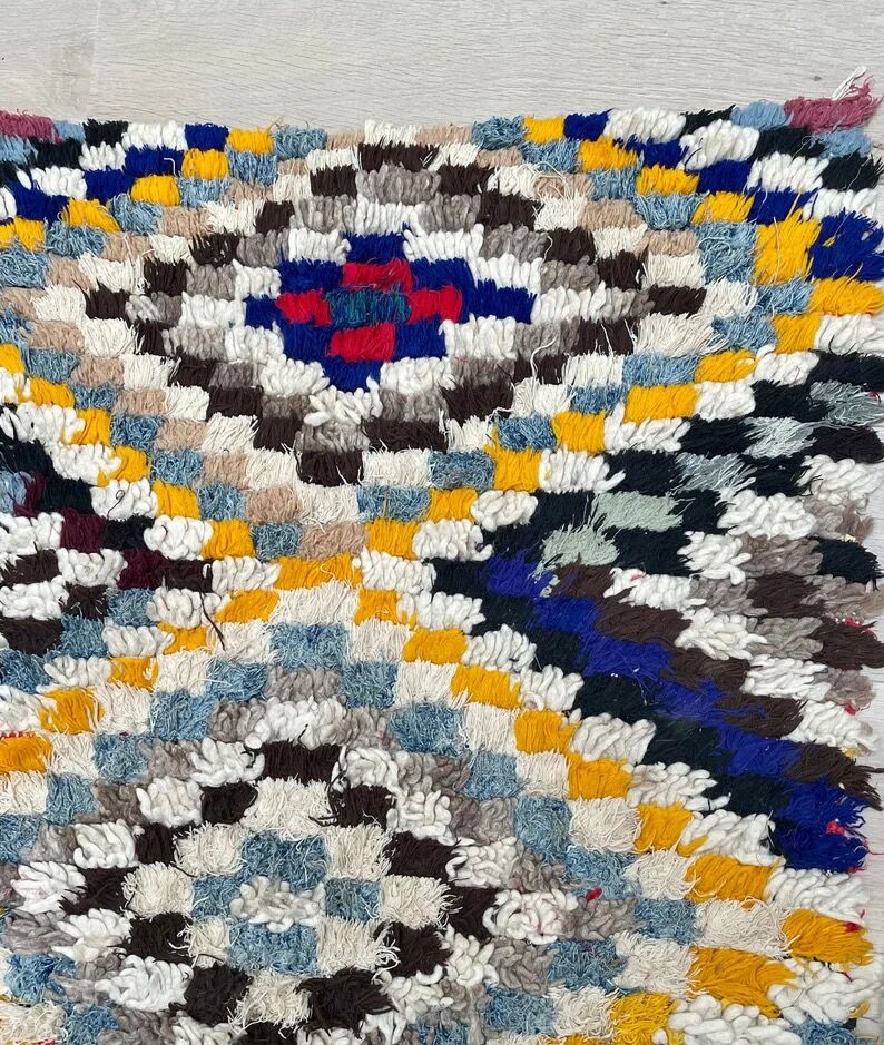 Colorful old Azilal carpet