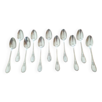 Christofle - Set of 11 dessert spoons in the Trianon model made of metal.