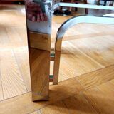 Table basse design métal chromé 1970
