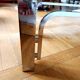 1970s chrome metal designer coffee table