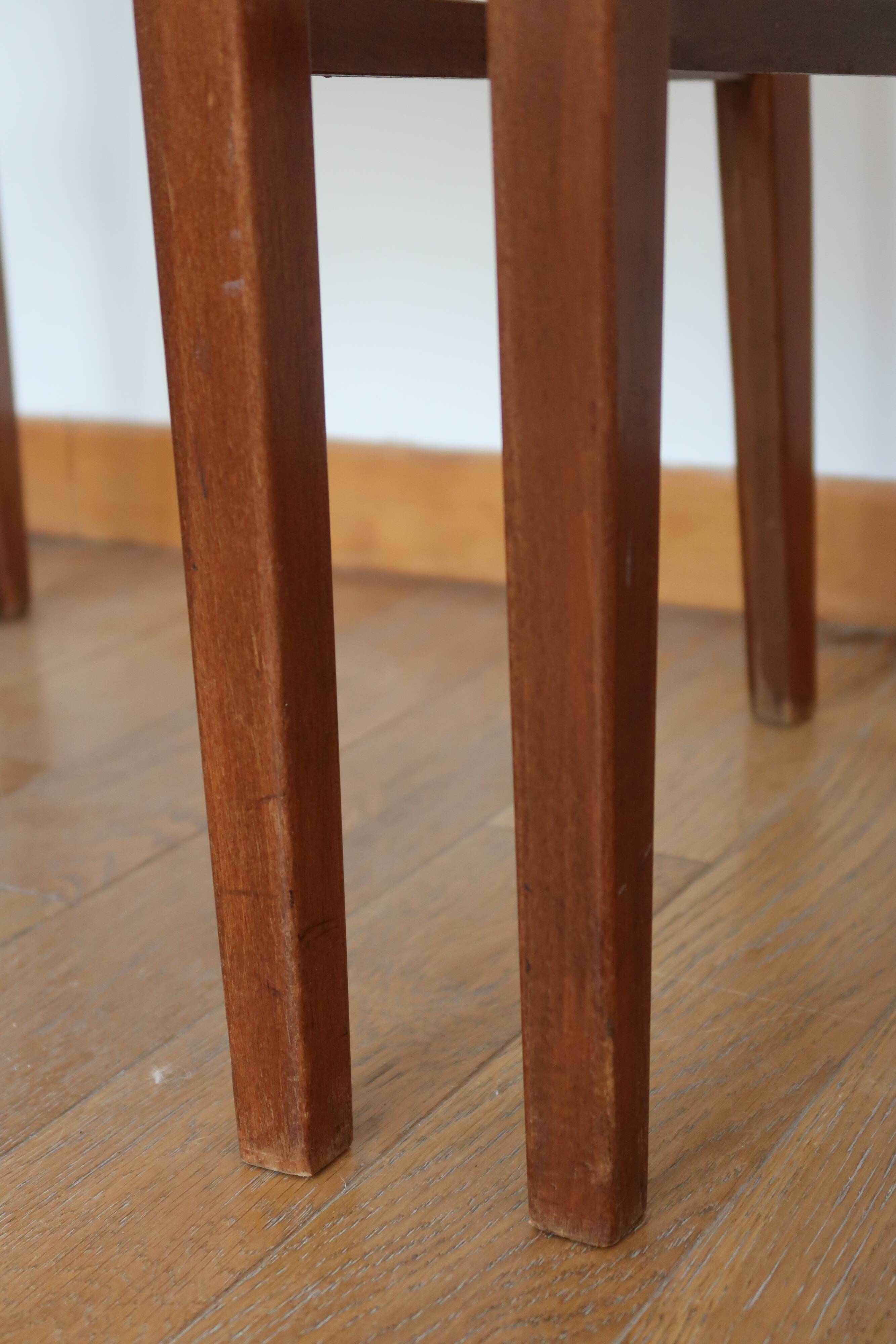 Pair of Scandinavian chairs skaï black