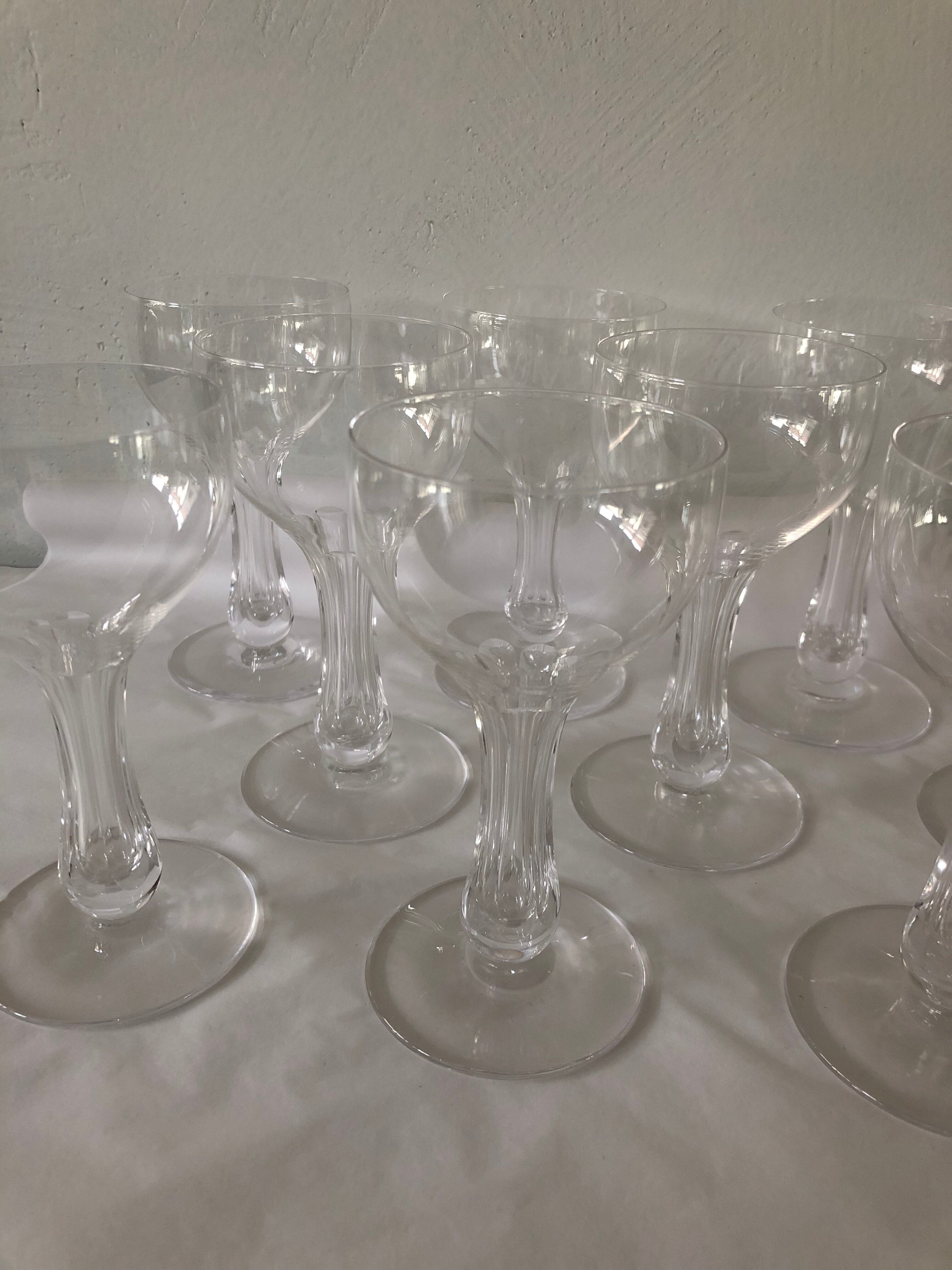 Suite 9 Portieux Crystal champagne flutes, France