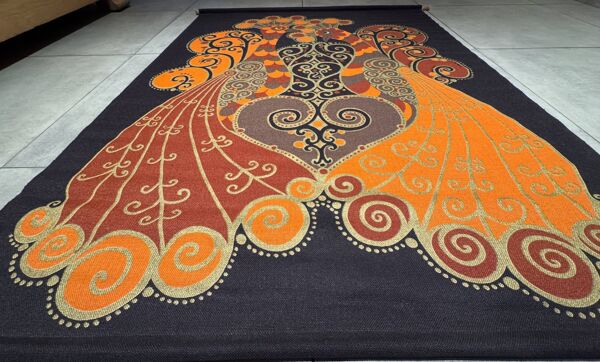 Tapisserie -Tenture Coq en Toile de Jute