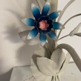Two French 1960s Floral tole wall lights