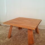 Vintage solid oak coffee table vintage 50s