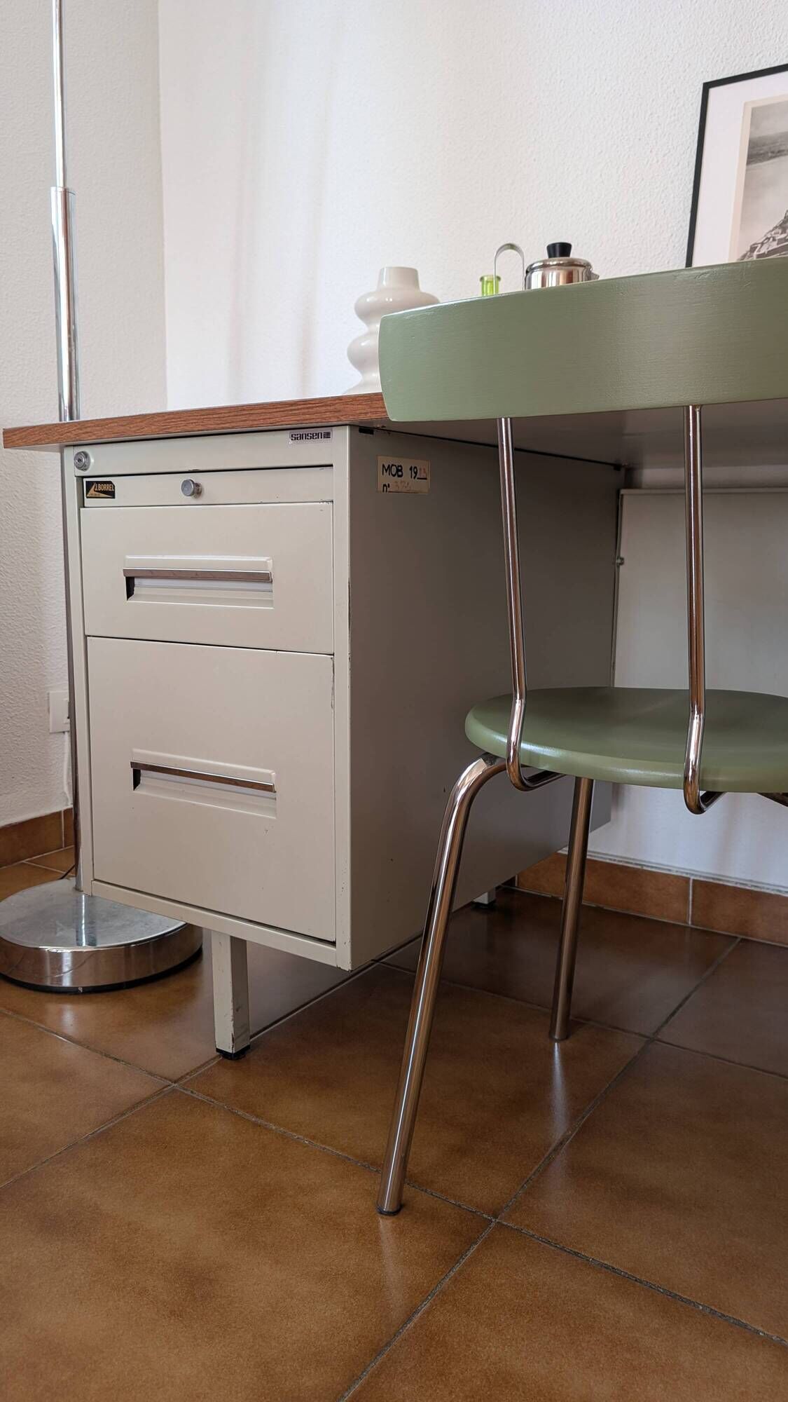 Industrial desk sansen from the 1970s.