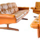 Set of Leather Sofa & 3 Armchairs by Sven Ivar Dysthe, Norway 1960's