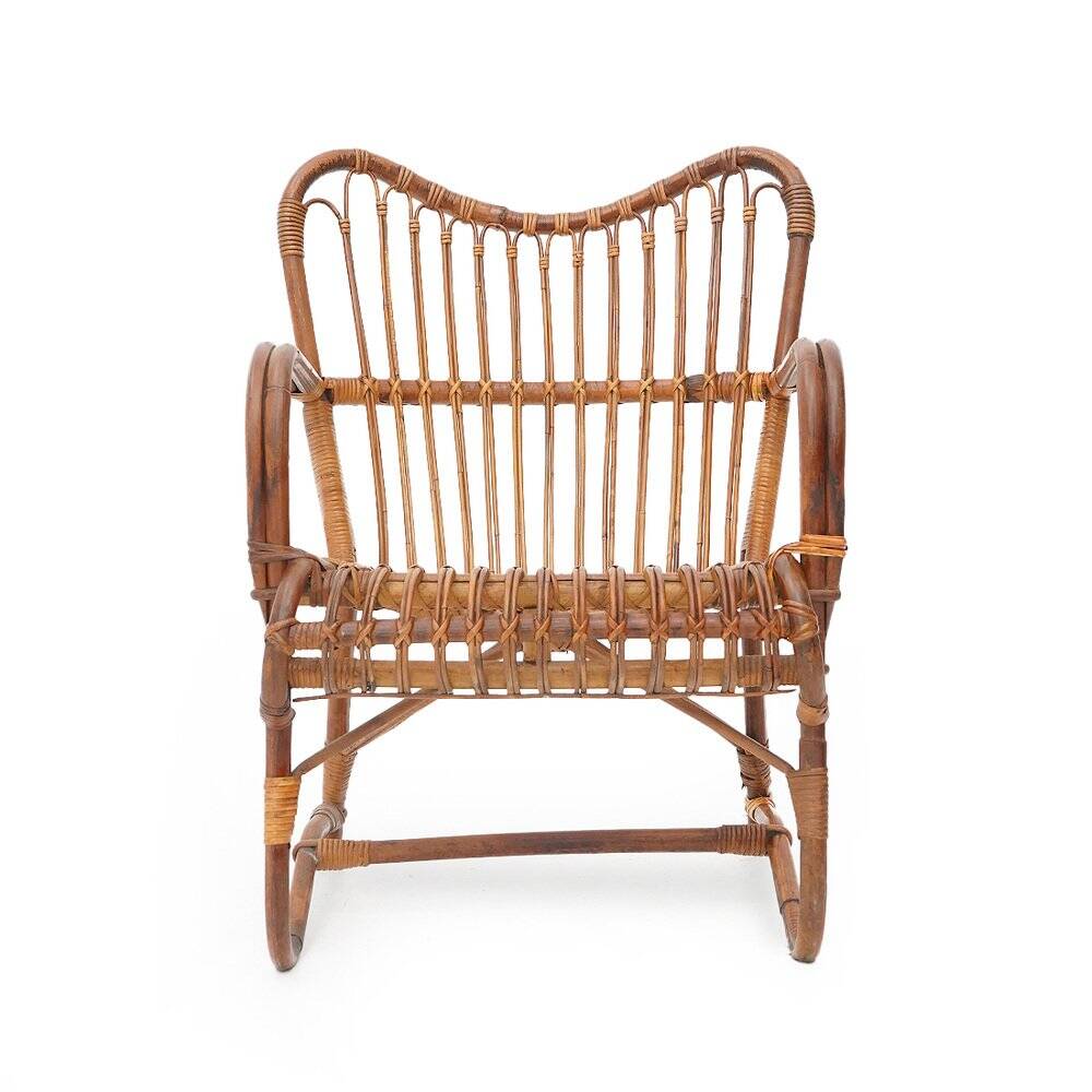 Rattan armchair, 1950s