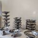 18 low sorbet cups in stainless steel chrome