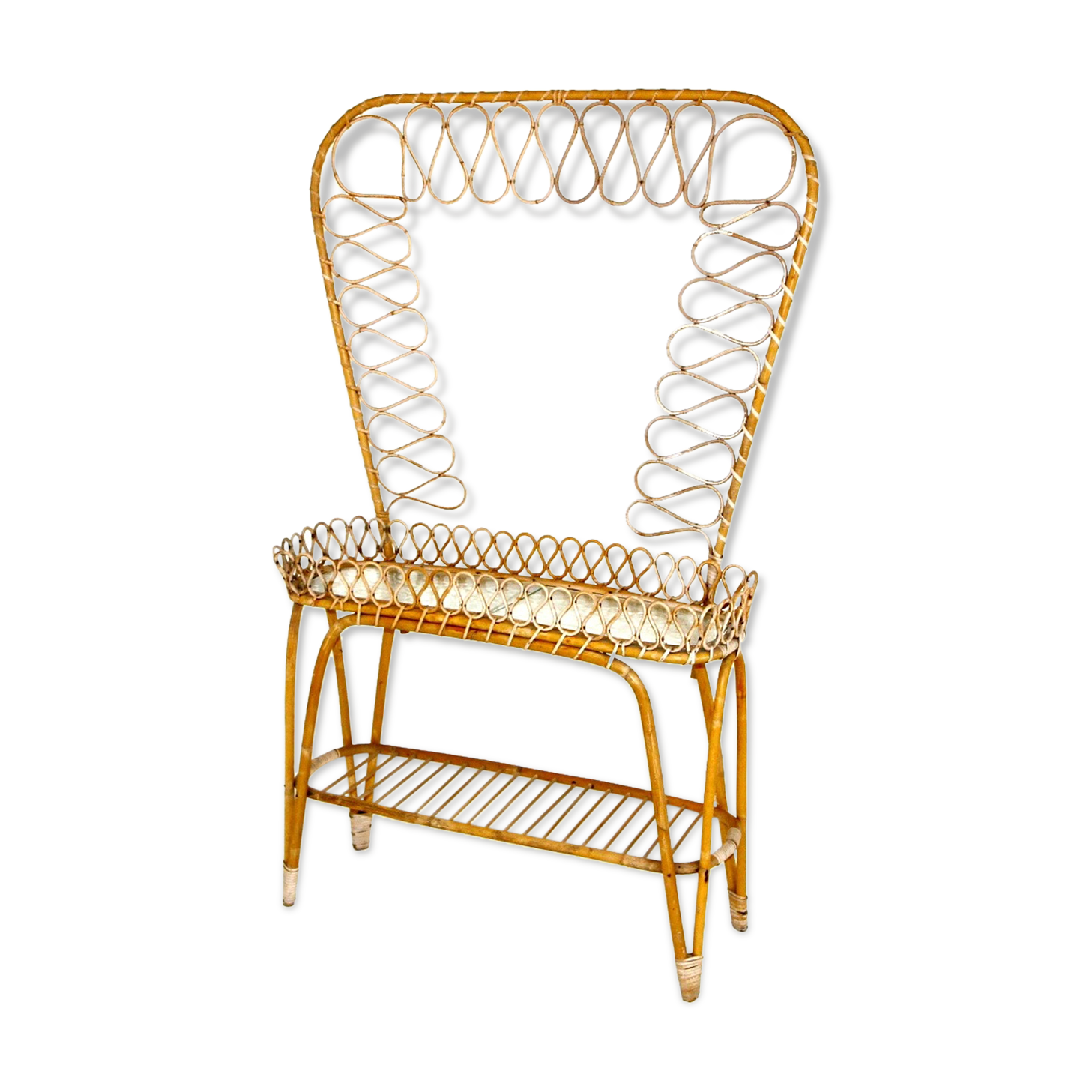 Jardinière en rotin Suède 1960