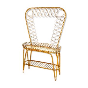 Jardinière en rotin - 1960