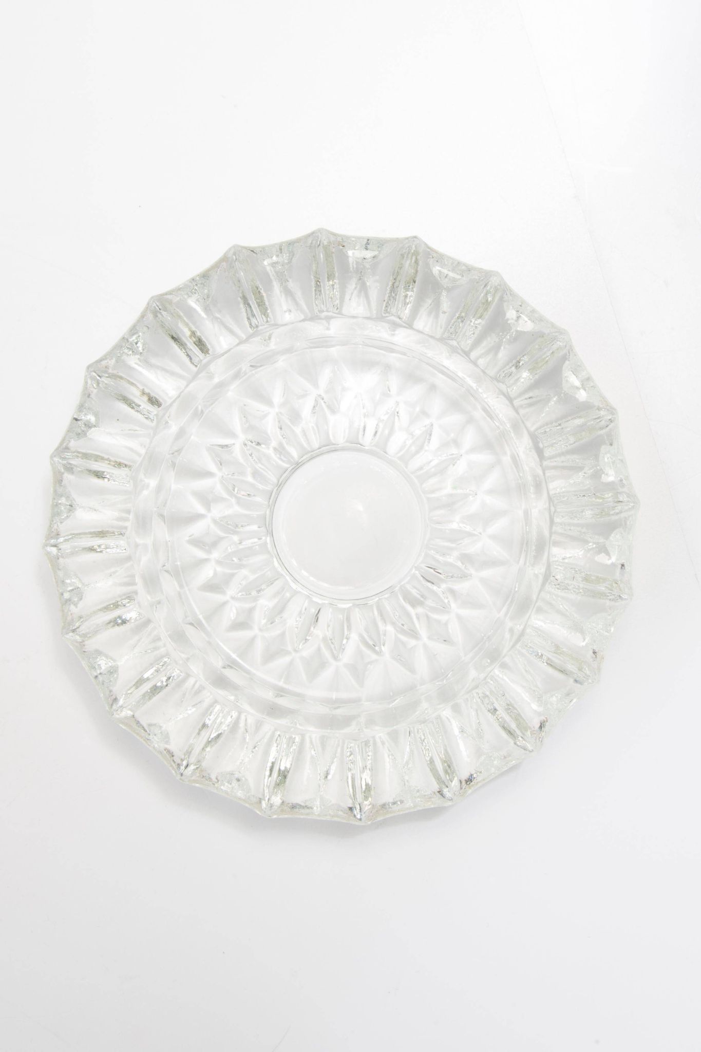 Vintage Mid-Century Crystal Ashtray Bowl, Italy, 1970s