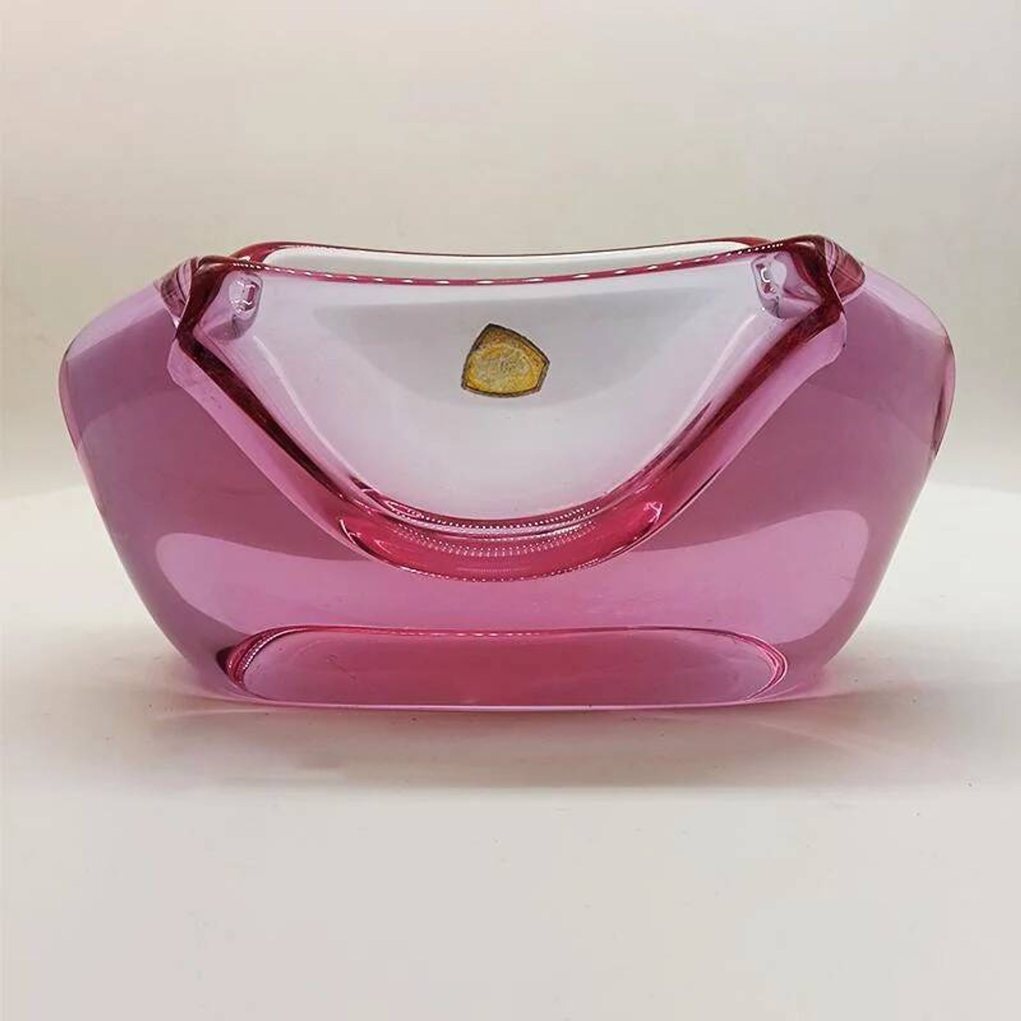 1950s big rare total purple ashtray or catch-all in Murano glass. 18 cm