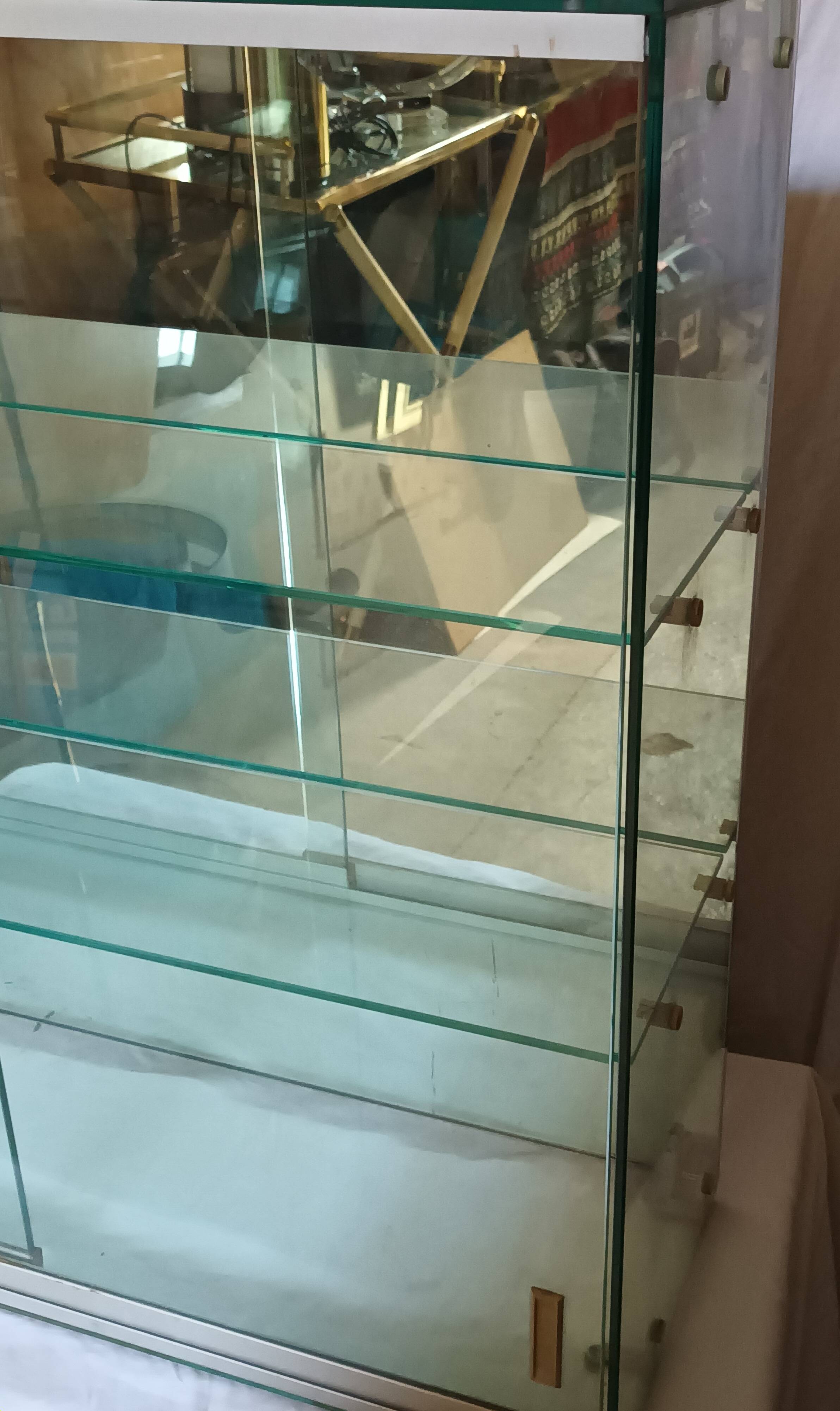 Vitrine en verre, années 70