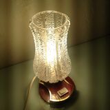 Vintage bedside lamp, tulip glass, 60s-70s
