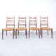 Teak and wicker dining chairs, 1960s