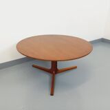 Bernhard Pedersen & Son Vintage Danish Scandinavian Round Coffee Table Teak