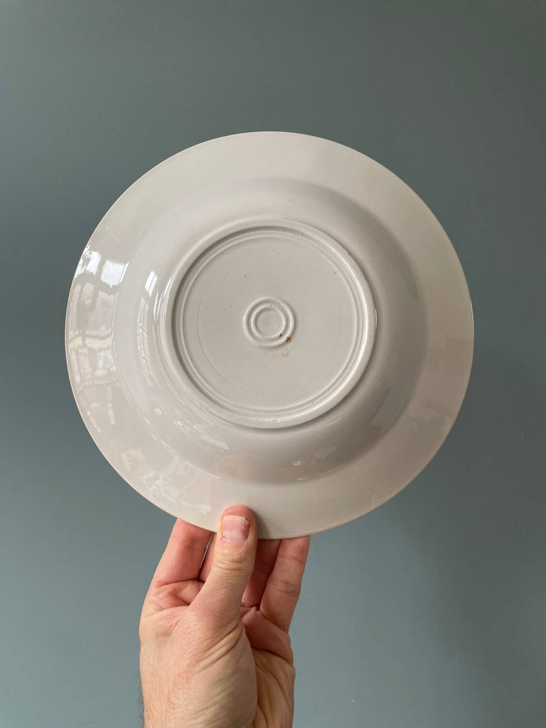 Série de 11 assiettes creuses vintage en faïence de Badonviller