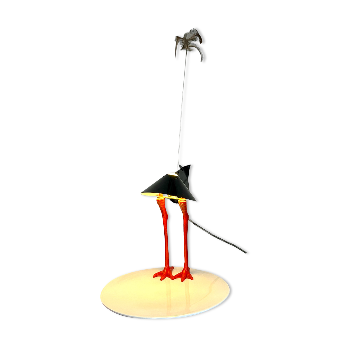 Lamp by Ingo Maurer 1982 bibibibi limited edition metal / porcelain model