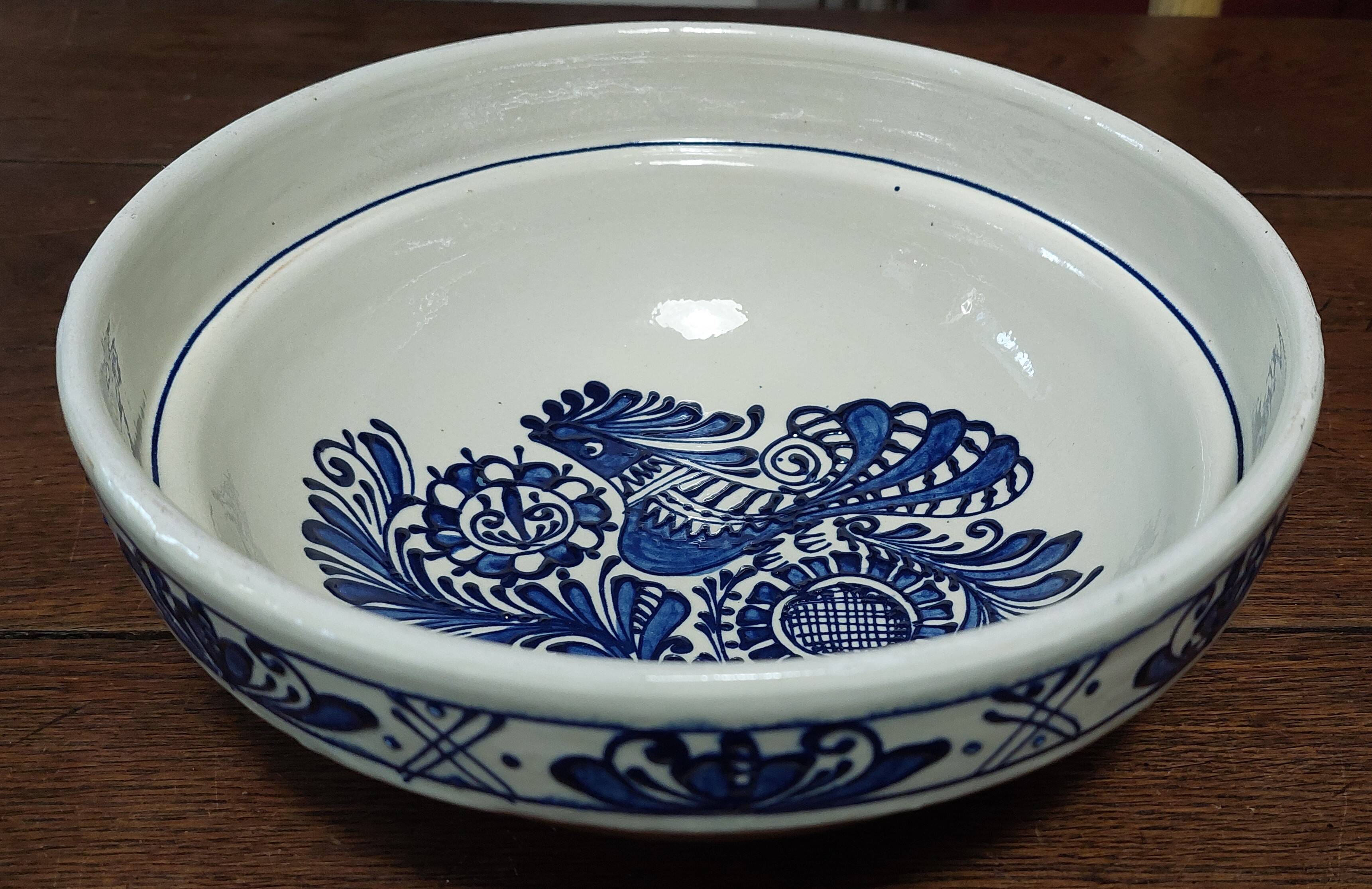 Korond ceramic salad bowl, Romania, 20th century