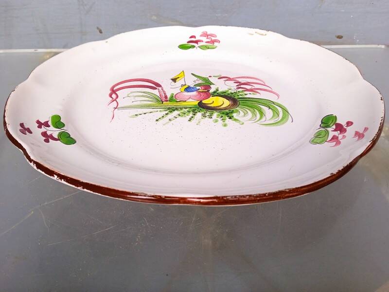 Assiette faience au chinois Les Islettes XVIIIem