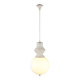 1960s vintage chandelier in white glass