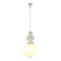 1960s vintage chandelier in white glass