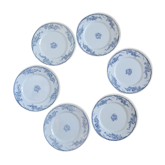 Six dessert plates earth of iron