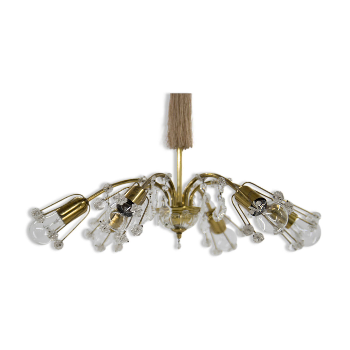 Emil Stejnar 6-flamming Chandelier, Austria, 1950s