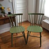 Pair of green chairs