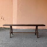 Solid wood bench