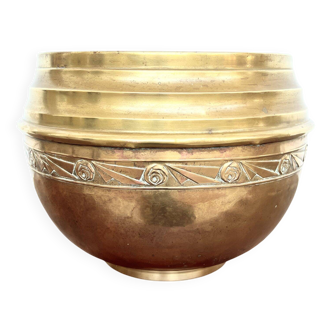 Art Deco brass cache-pot Villedieu